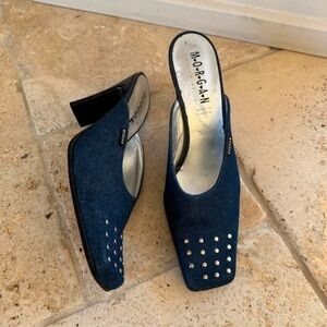 Navy Studded Heels